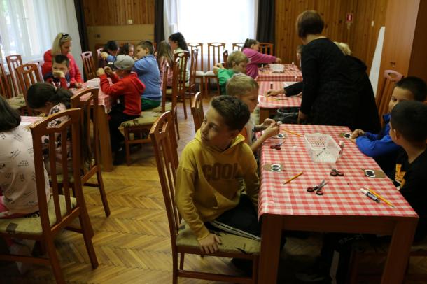 A gyerekek a Vasvár Úti Általános Iskolából érkeztek a foglalkozásra.