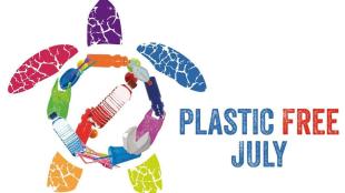 A Műanyagmentes július nemzetközi mozgalom logója.