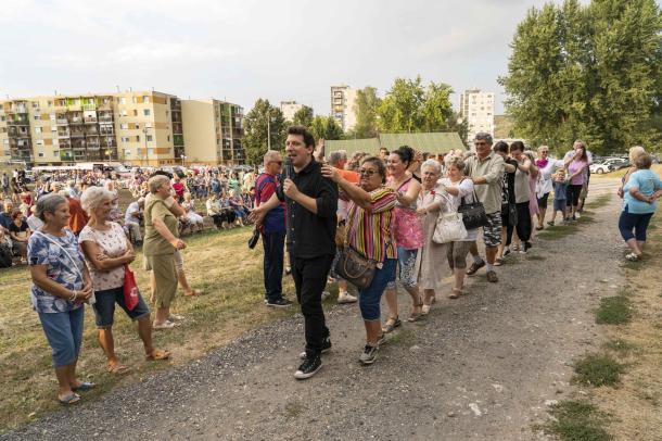 Vastag Tamás a közönséget is bevonta műsorába.