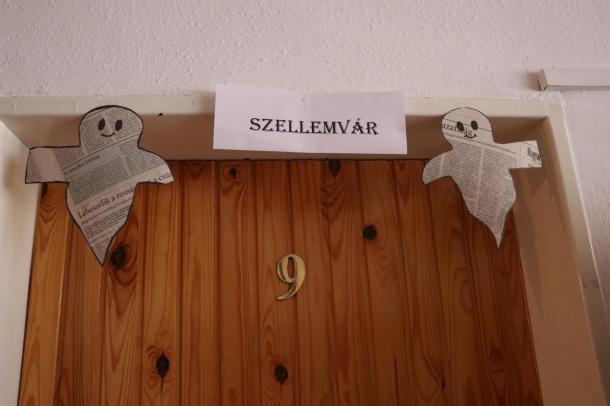 A szellemvárba is bemehettek a gyerekek.