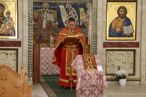 Bodnár Dániel, görögkatolikus parókus tartott Szent Liturgiát a híveknek.